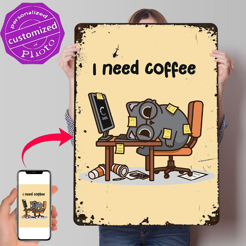 I Need Coffee 3D Texture Metal - Gaming Accessories You Need review and price