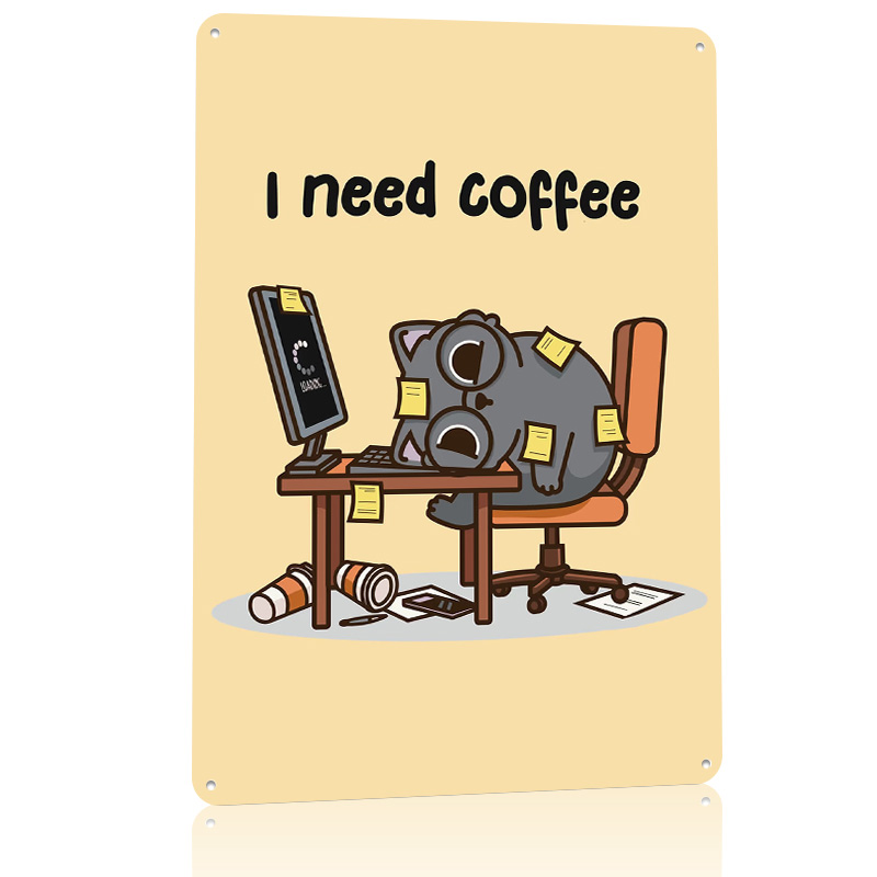 I Need Coffee 3D Texture Metal - Gaming Accessories You Need review and price