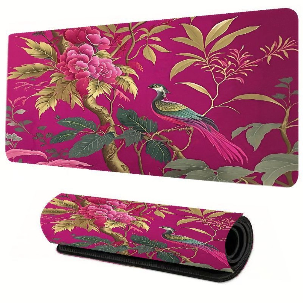 Bright pink flower and bird pa - Gaming Accessories Pink review and price