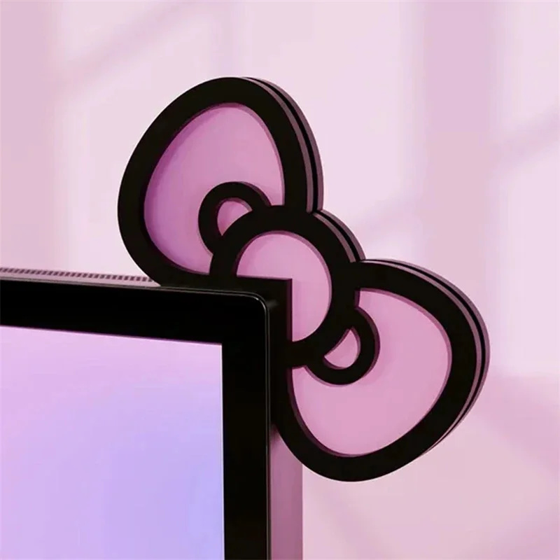 Kawaii Pink Acrylic Bow Monito - Gaming Accessories Pink review and price