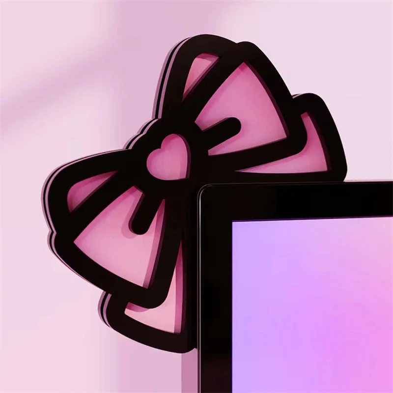 Kawaii Pink Acrylic Bow Monito - Gaming Accessories Pink review and price
