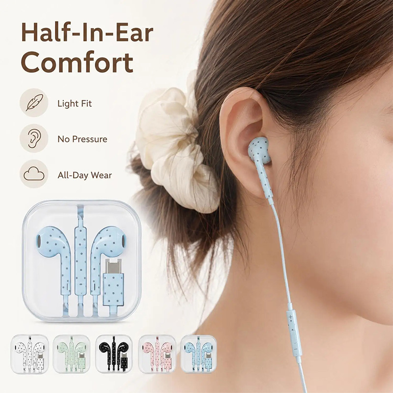 Cute Polka-dot Star Type C Ear - Gaming Accessories Sale review and price