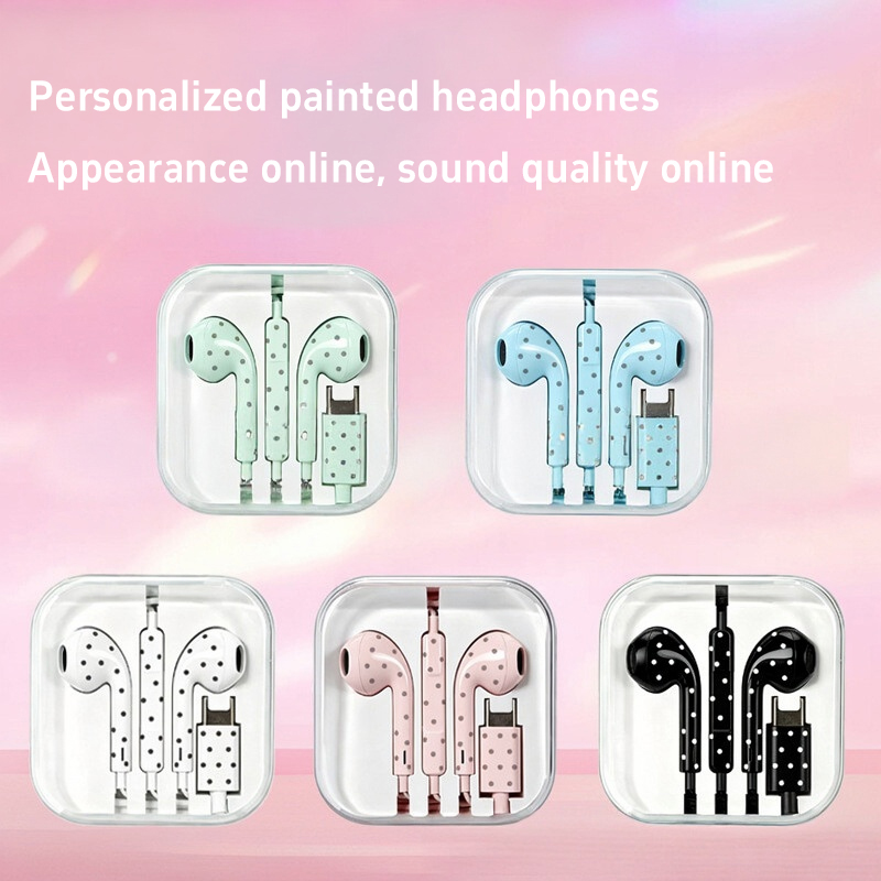 Cute Polka-dot Star Type C Ear - Gaming Accessories Sale review and price